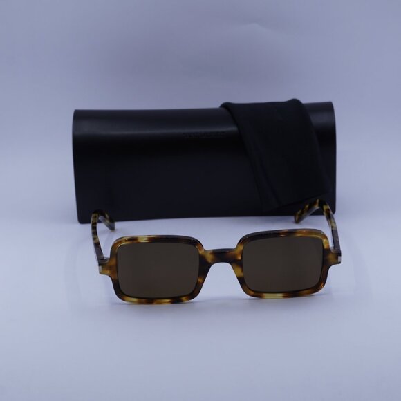 Saint Laurent SL332 006 Rectangle Sunglasses - Havana/Brown - Picture 3 of 11